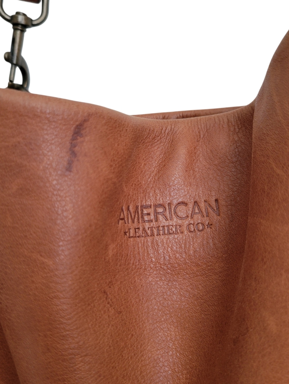 American Leather Co | Cognac Brown Real Leather Shoulder Bag - Picture 6 of 15